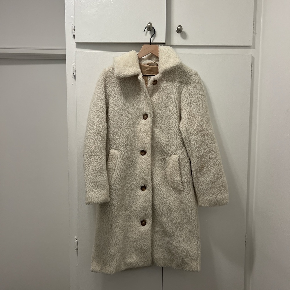 Abercrombie & Fitch Off-White Teddy Jacket - Picture 4 of 4